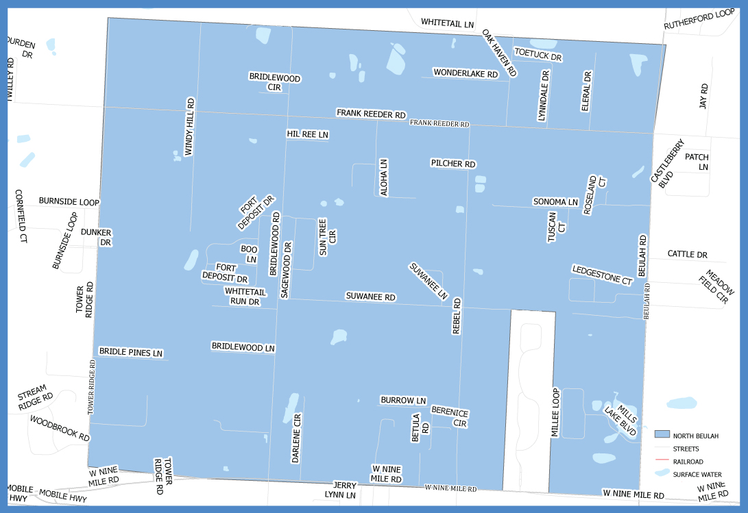 North Beulah Neighborhood Cleanup Map