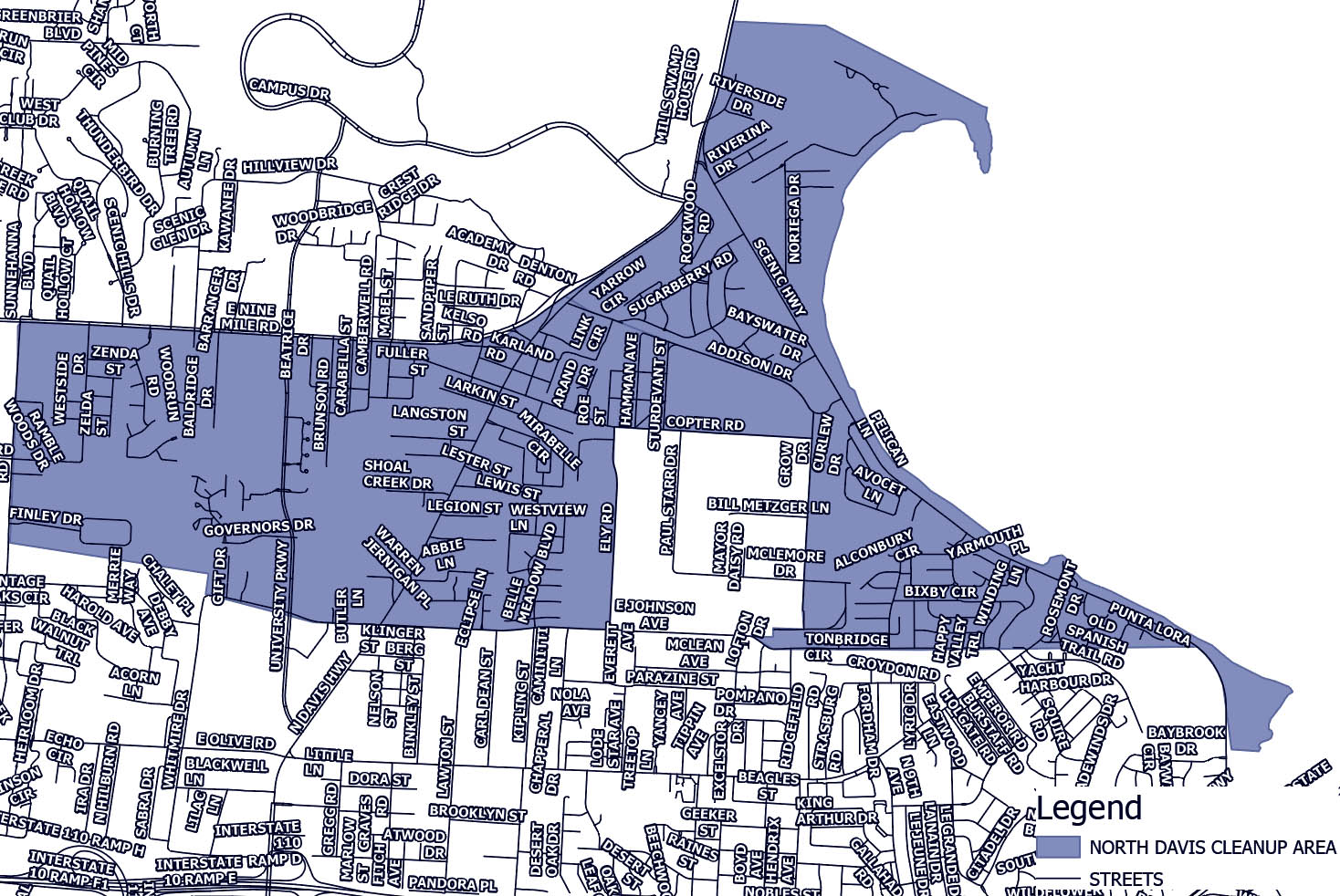 North Davis Neighborhood Cleanup Map