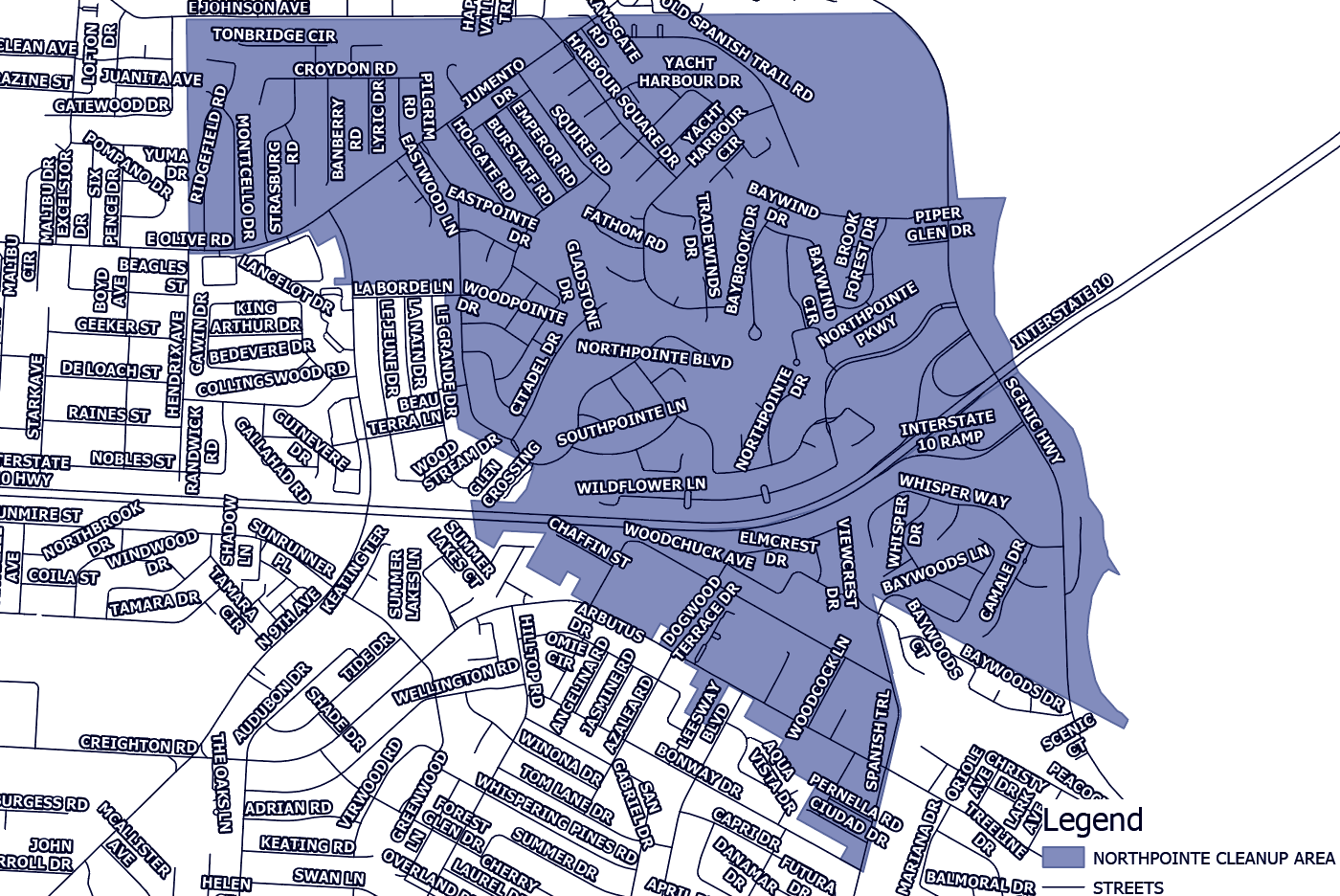 Northpointe Neighborhood Cleanup Map