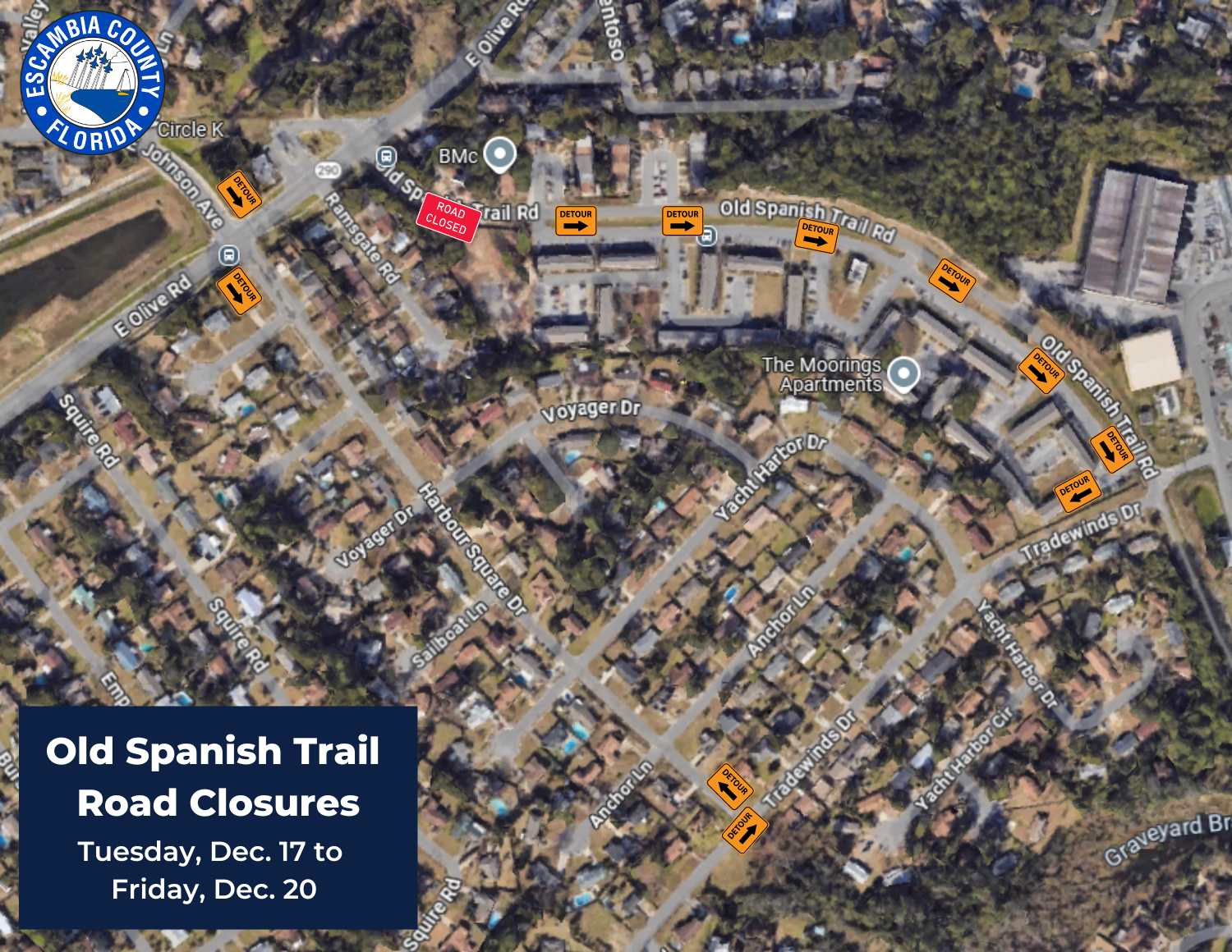 Old Spanish Trail Road Closures