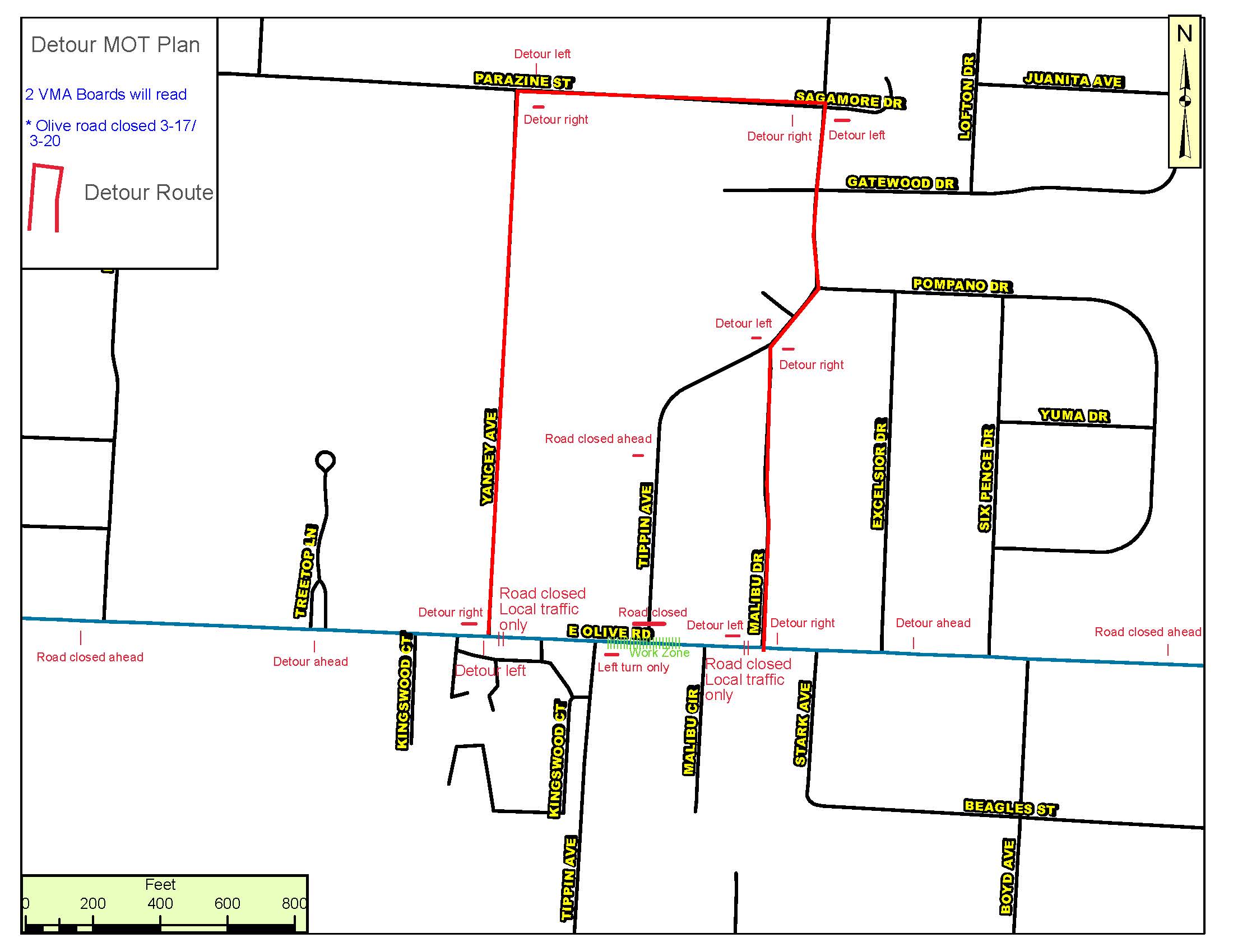 Olive Road Closure Map Yancey to Malibu Dr_ (002)