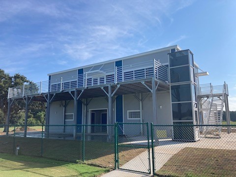 Outside picture of the new locker room facility