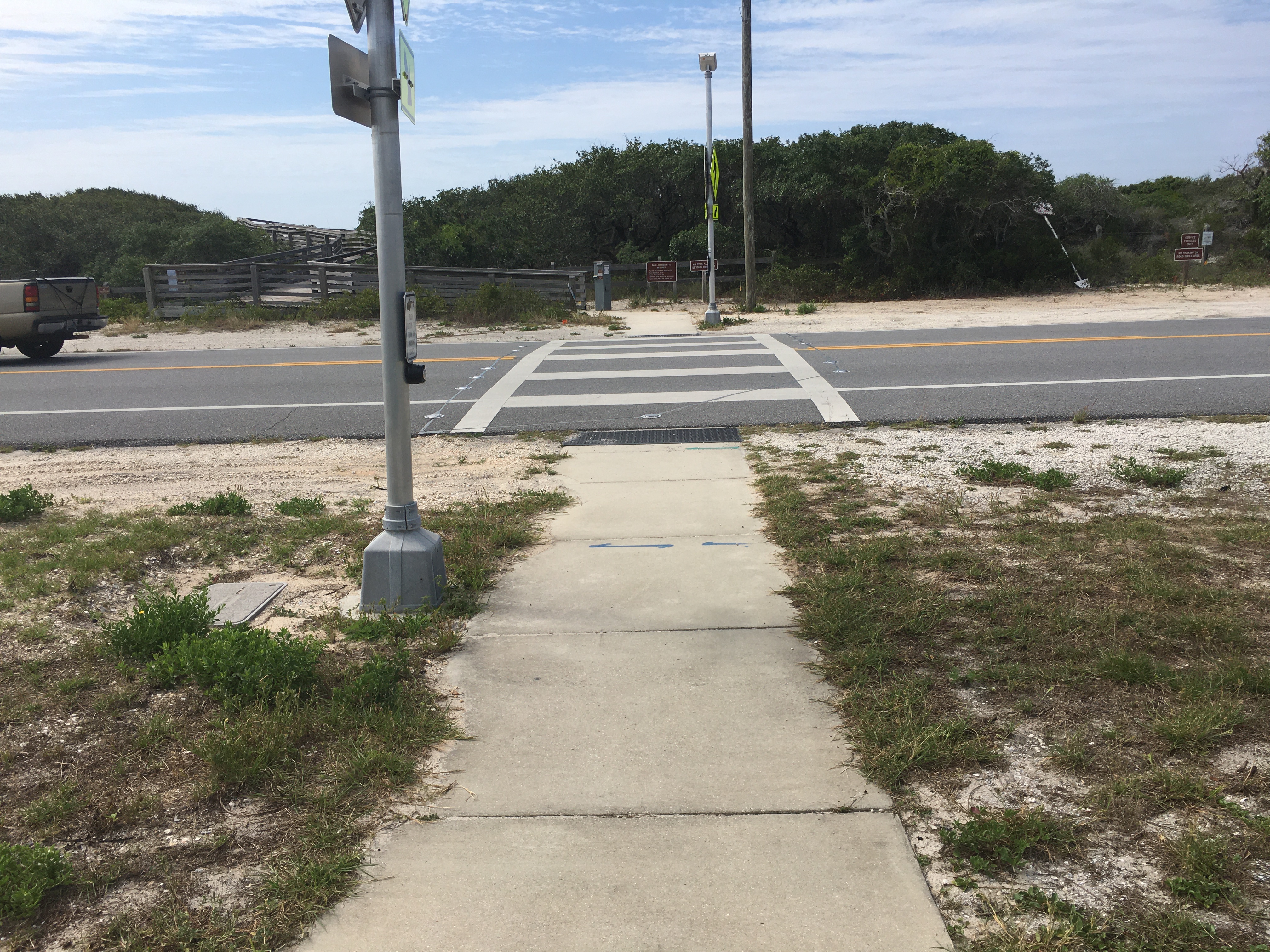 Photo of a Pedestrian crosswalk on Perdido Key Drive