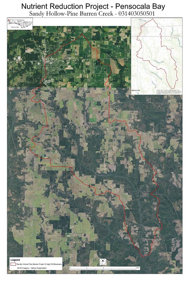 Pensacola Bay Watershed Nutrient Reduction Project Map Pensacola Bay Watershed Nutrient Reduction Project Map