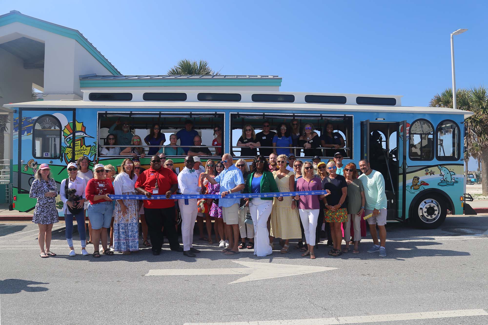 Pensacola Beach Island Trolley Ribbon Cutting Pensacola Beach Island Trolley Ribbon Cutting