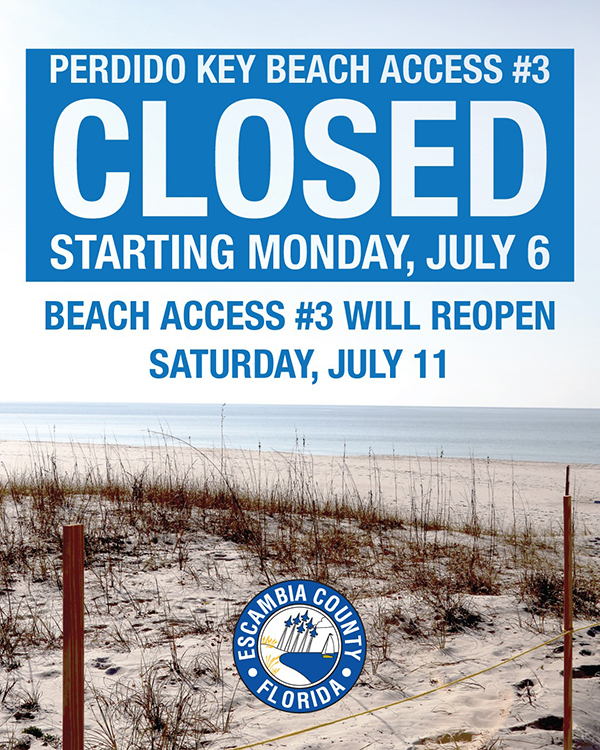 perdido beach access closure 