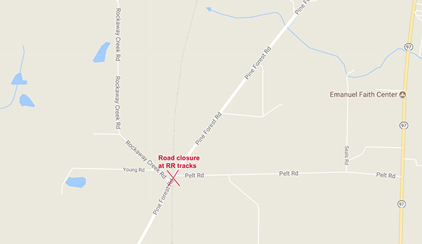 Pine Forest RR closure map