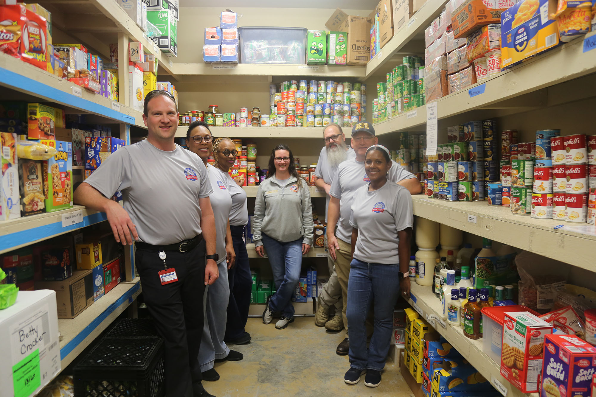 Public Safety at Day of Caring People in a pantry
