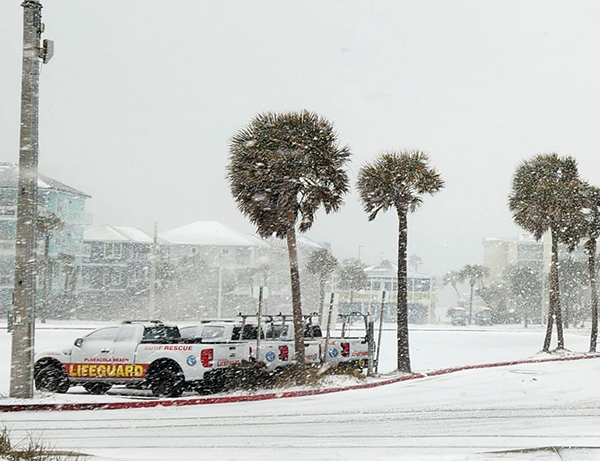 Public Safety vehicles in snow