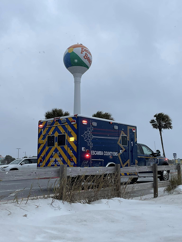 Public Safety vehicles in snow