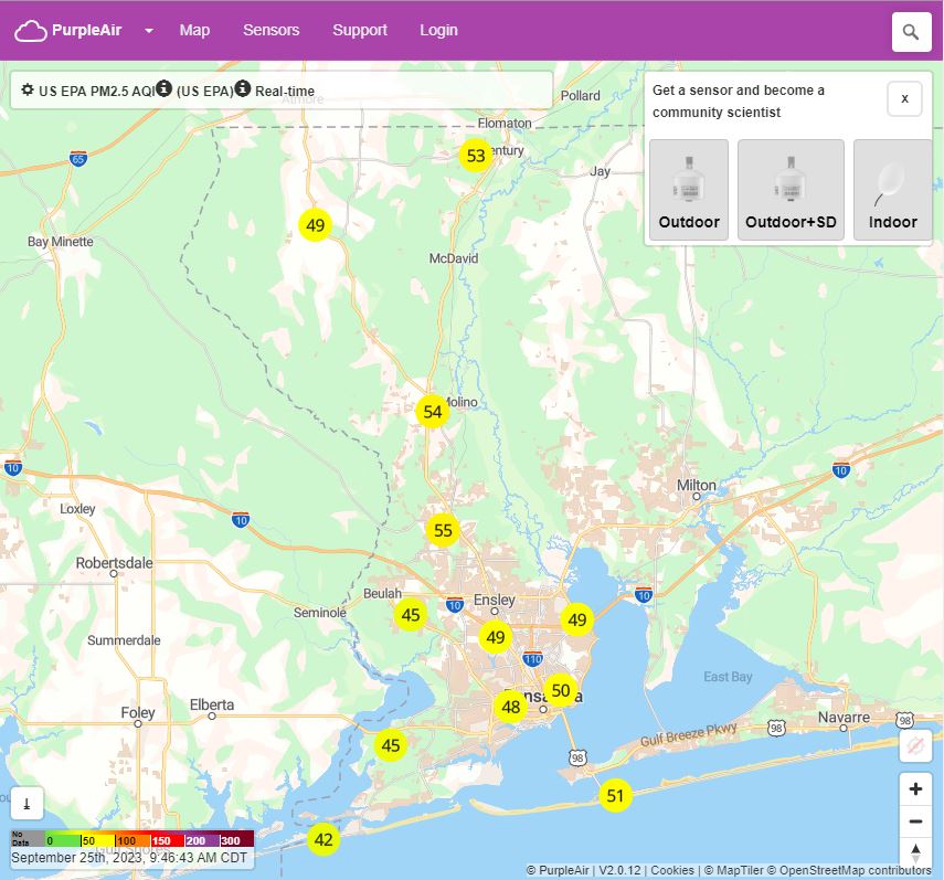 PurpleAir Map