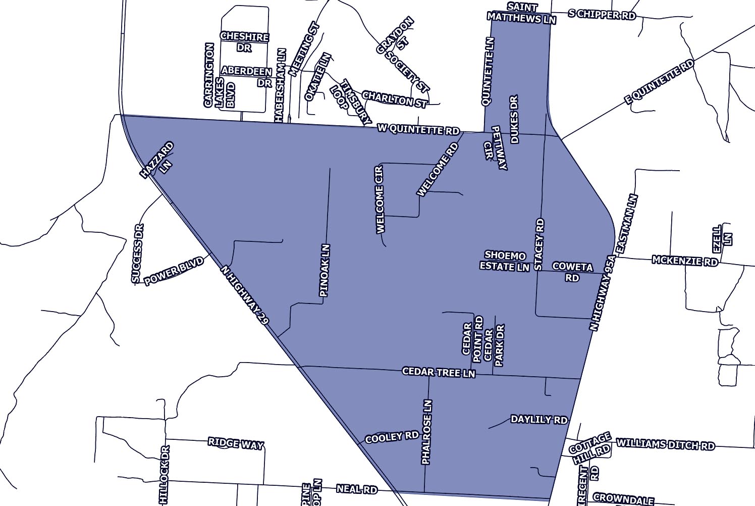 Quintette Neighborhood Cleanup Map