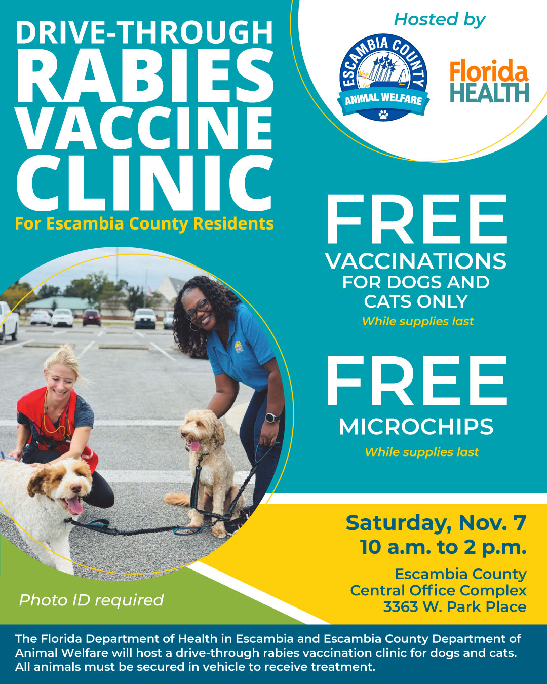 Drive through rabies vaccine clinic