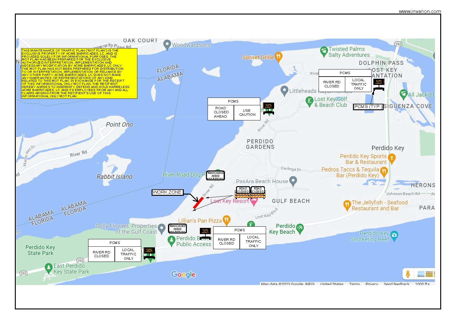 River Road Closure notice