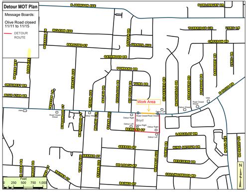 Olive Road Lane Closure Olive Road Lane Closure
