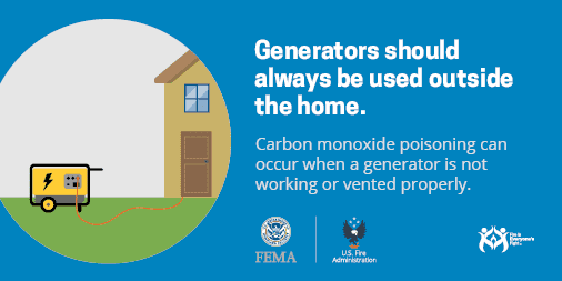 FEMA graphic about generator safety