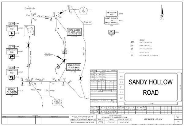 Sandy Hollow Detour Sandy Hollow Detour