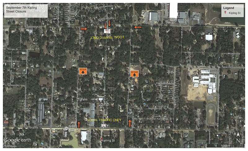 Sept. 7 Kipling Street Closure