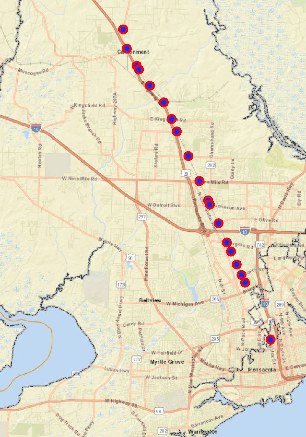 South Escambia County Railroad Closure