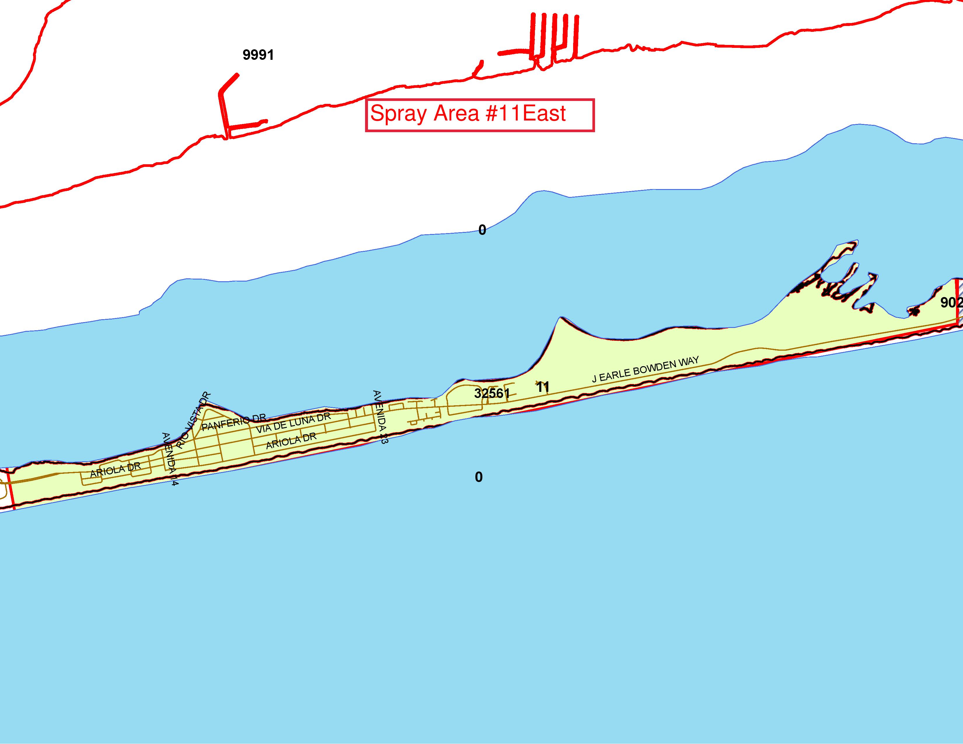 spray area 11East Map