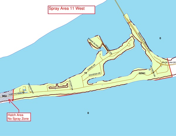 spray area 11West Map