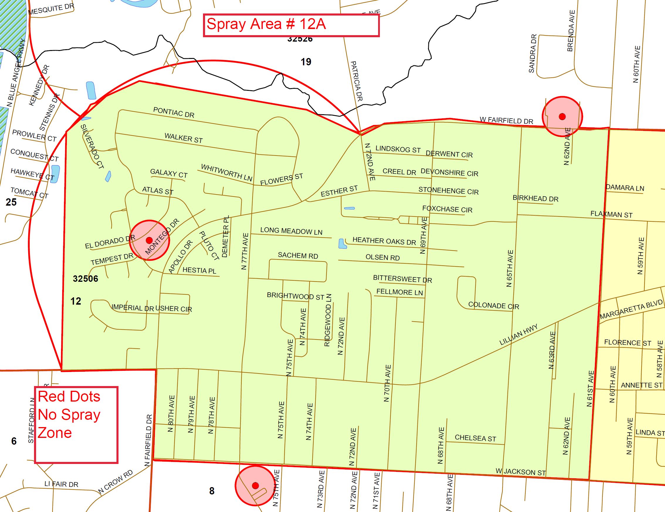 spray area 12A map