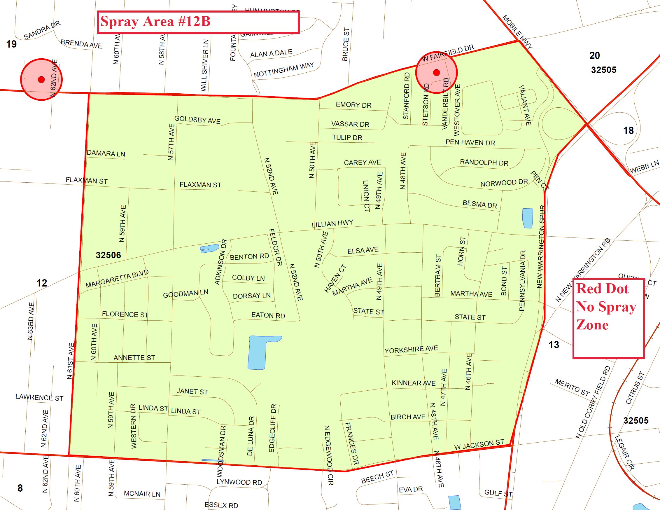 spray area 12B map