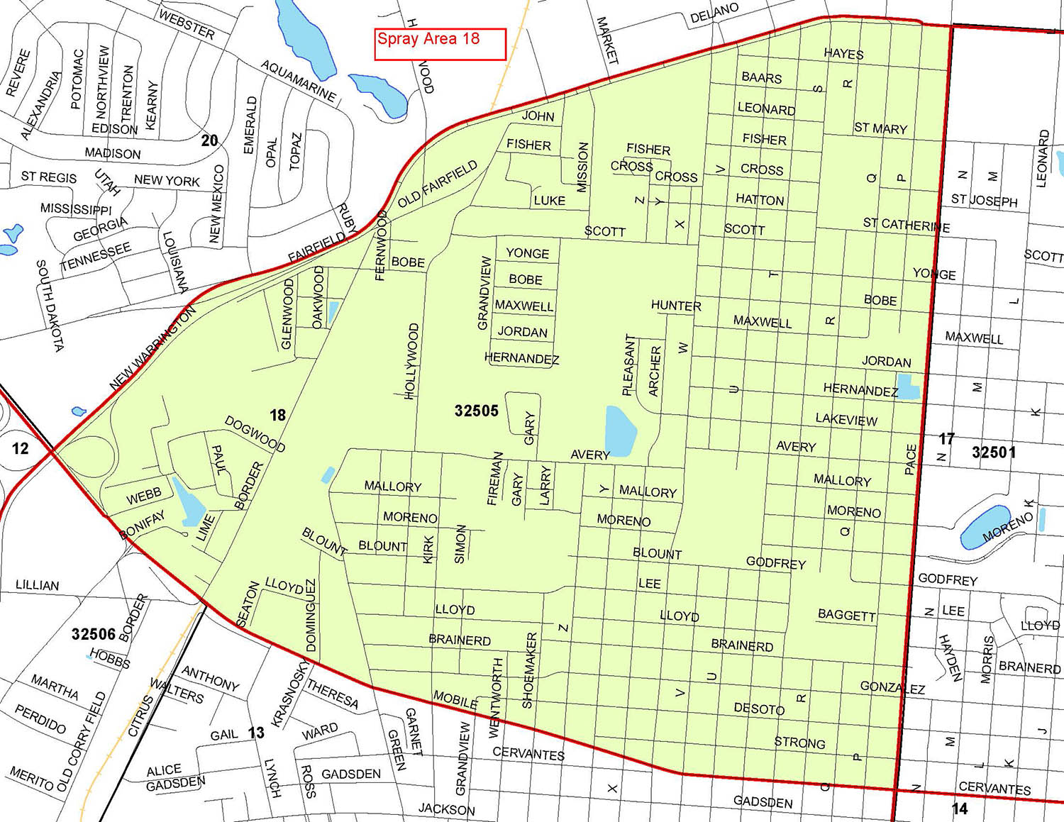 Mosquito Spray Area 18