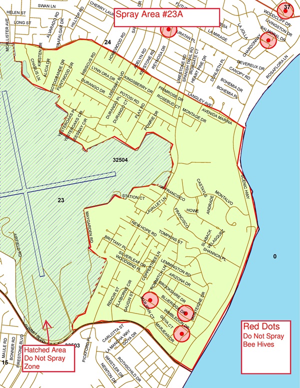 spray area 23A Map