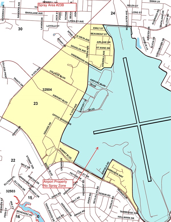 spray area 23B Map spray area 23B Map