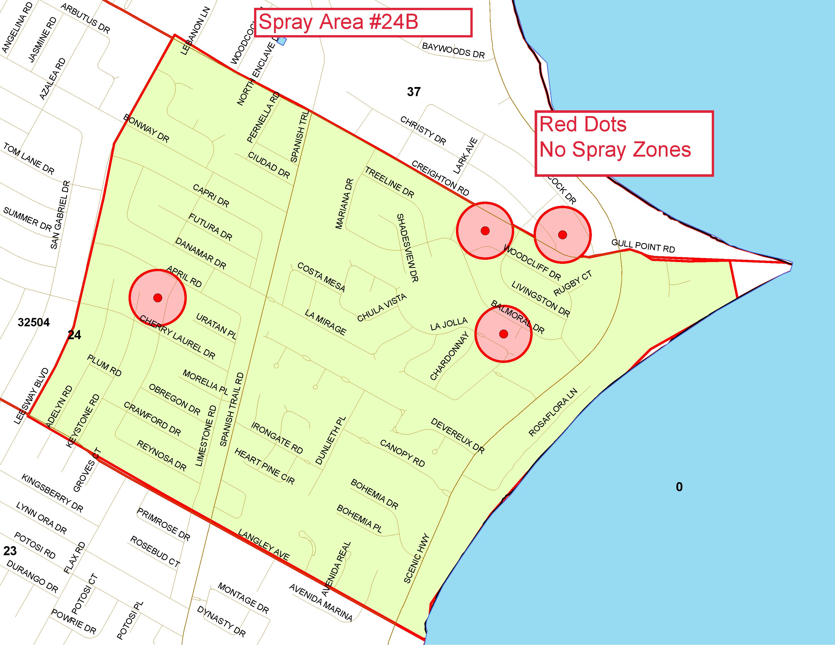 spray area 24B Map