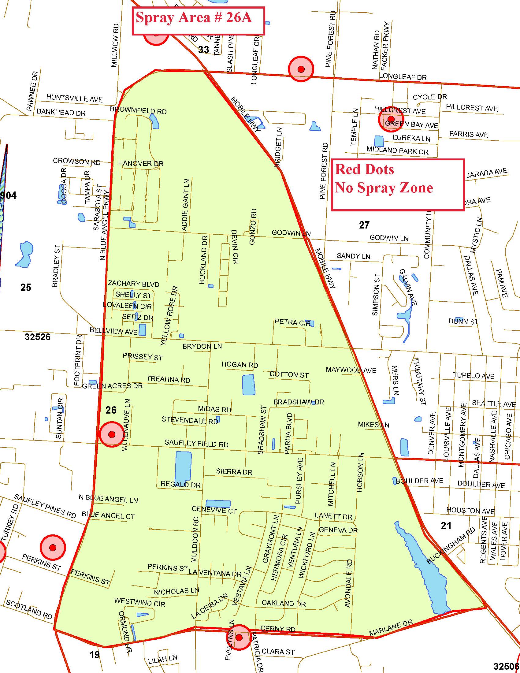 spray area 26_A Map Spray Area 26A