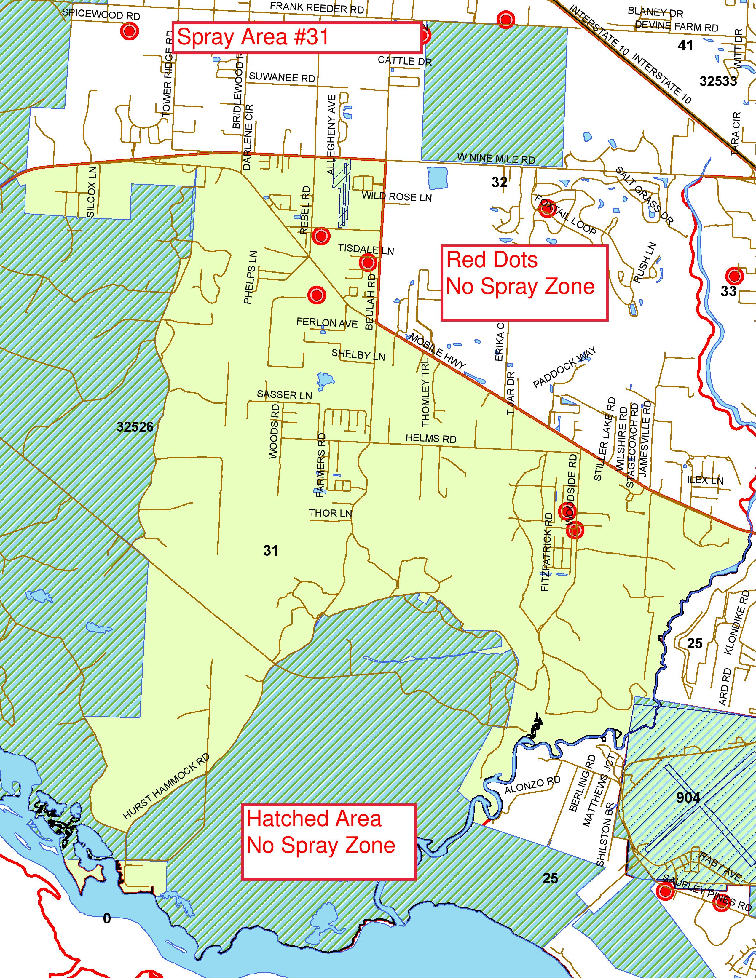 spray area 31A Map
