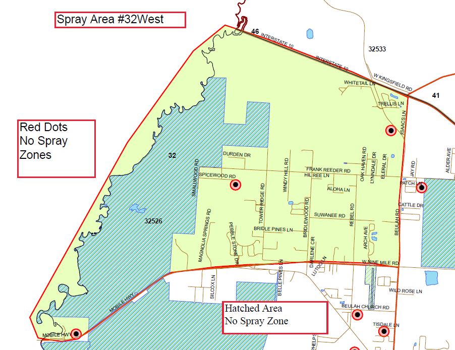 Spray Area 32W Map