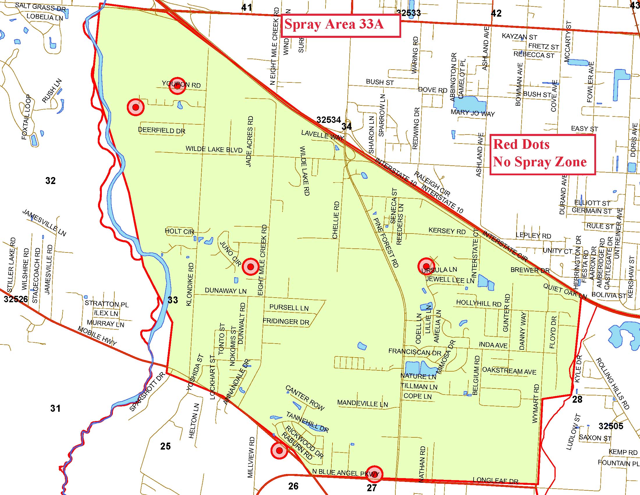 Spray Area 33A Map