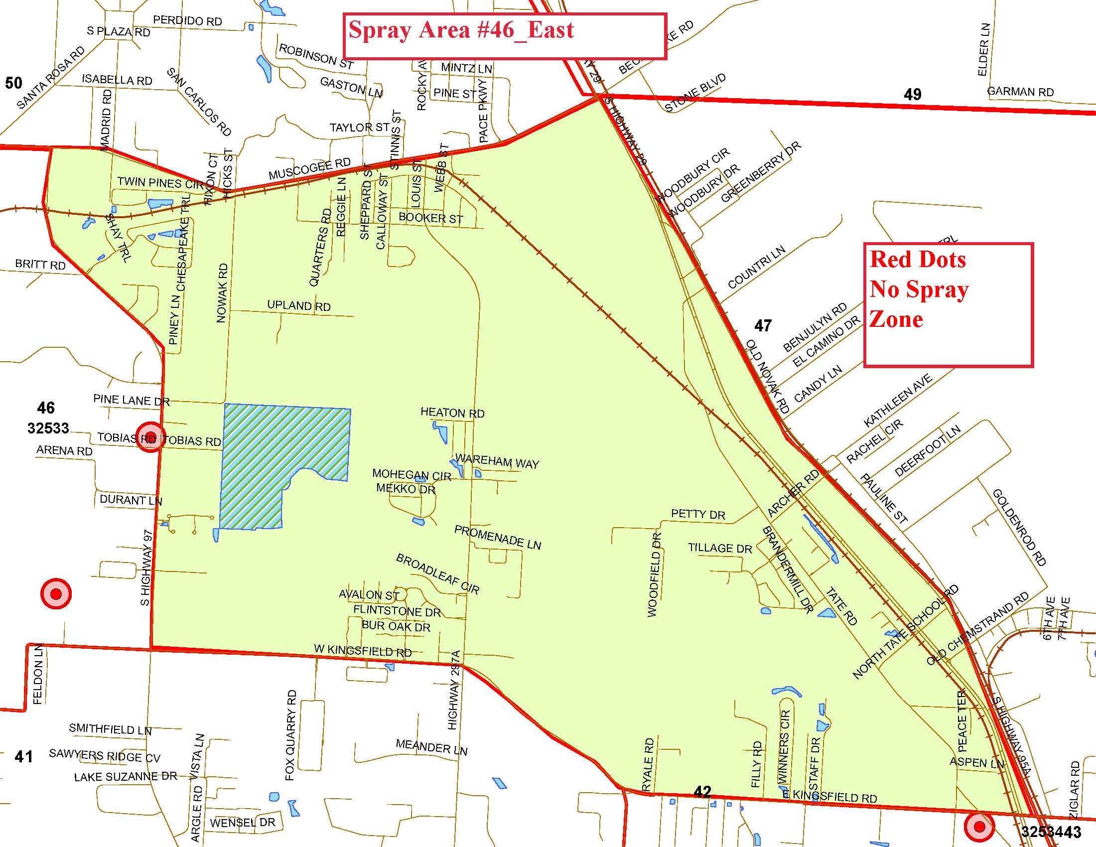 Spray Area 46 East Map