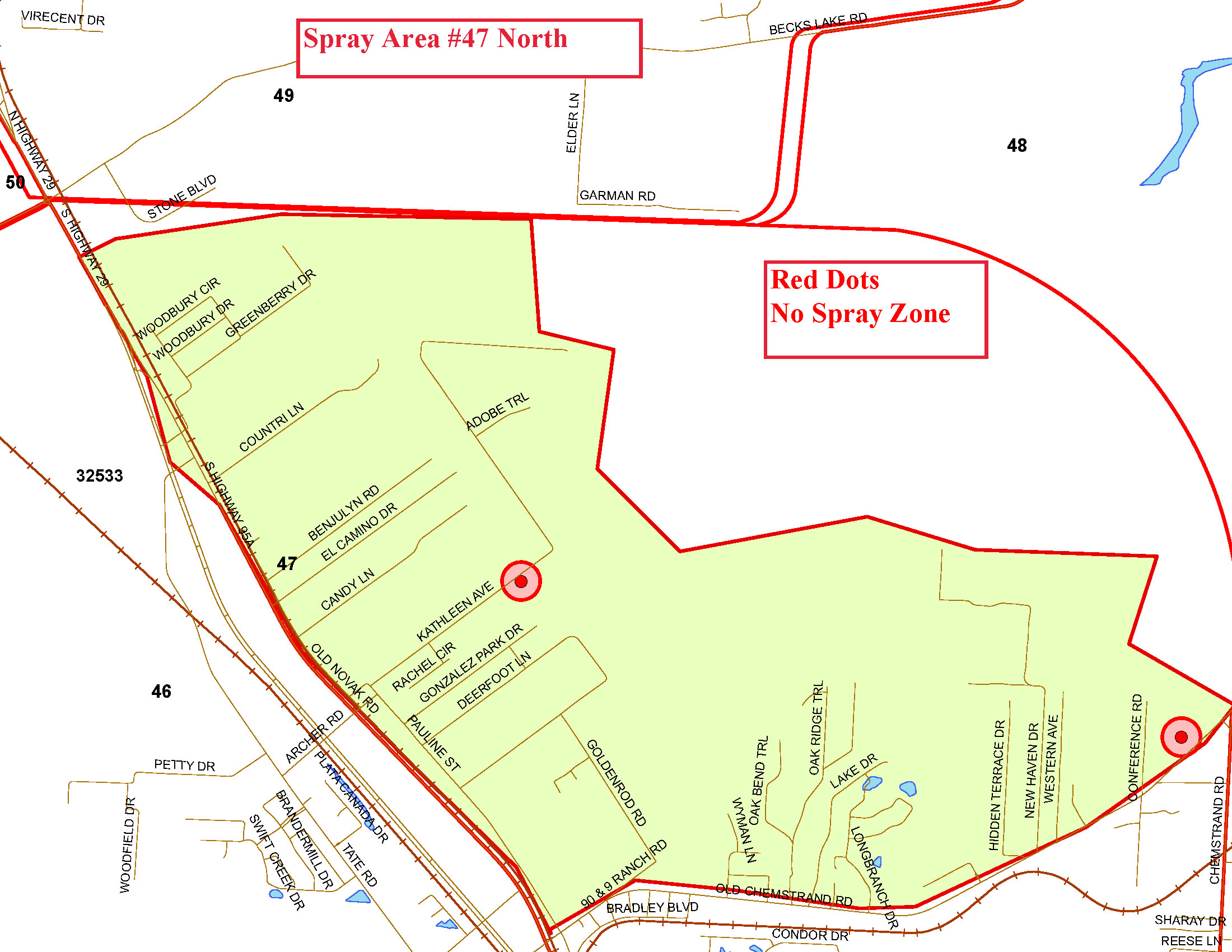 Spray Area 47 North Map