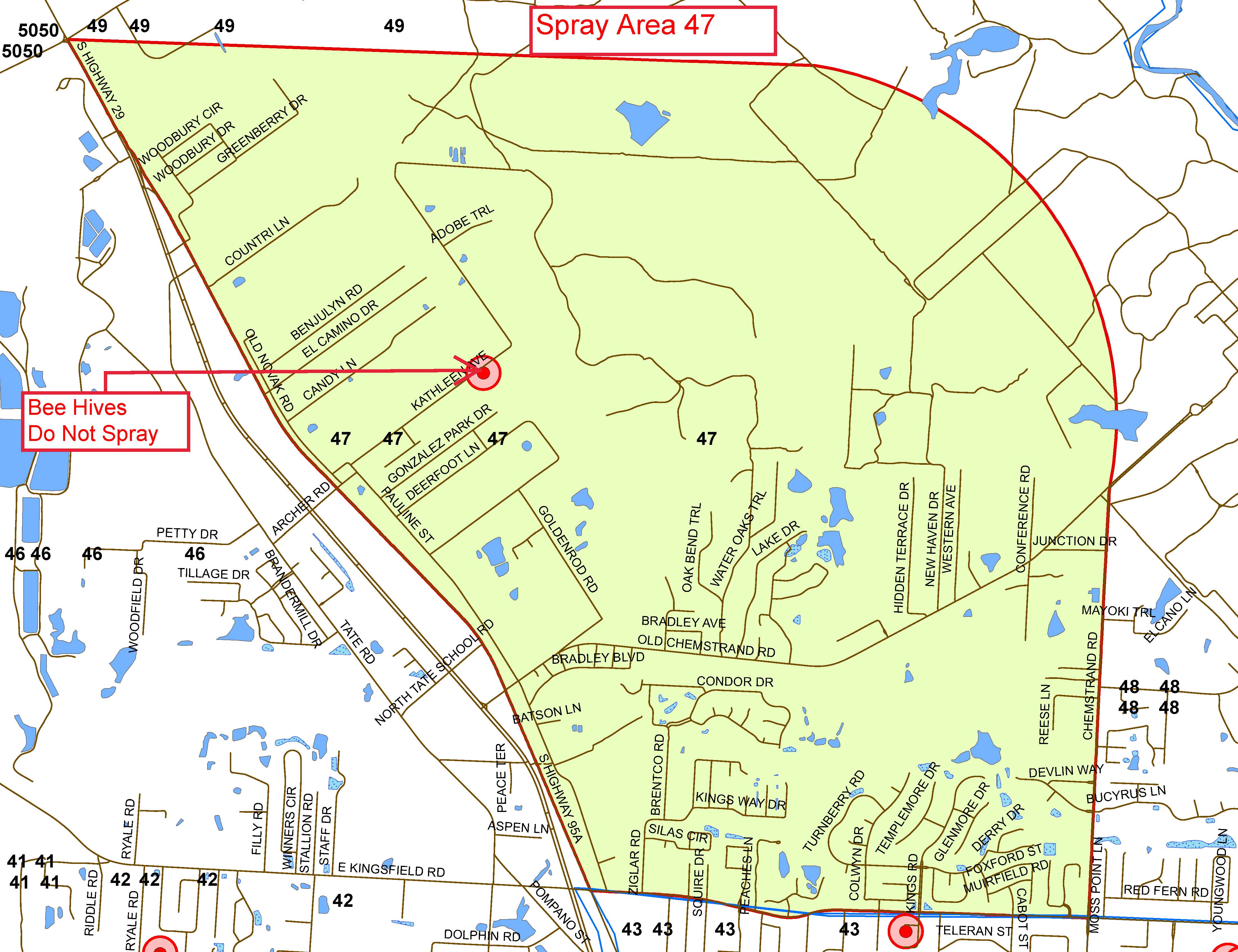 spray area 47_A Map of Gonzalez area