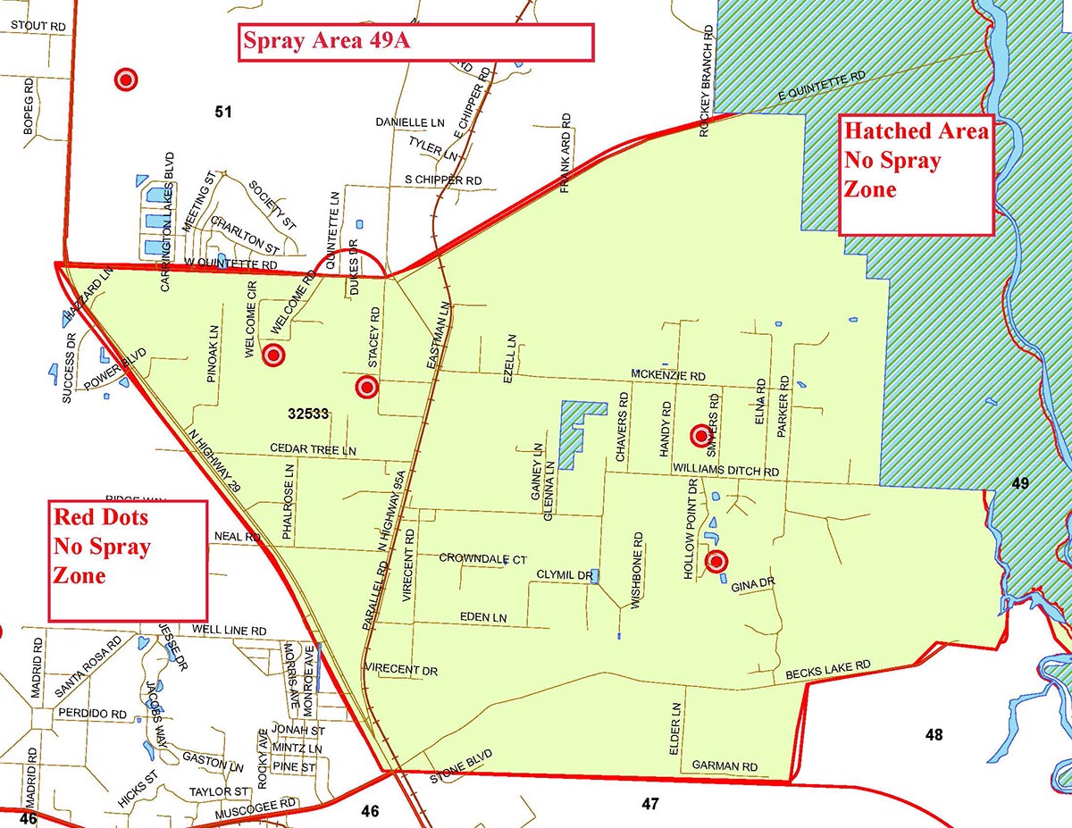 Spray Area 49A Map