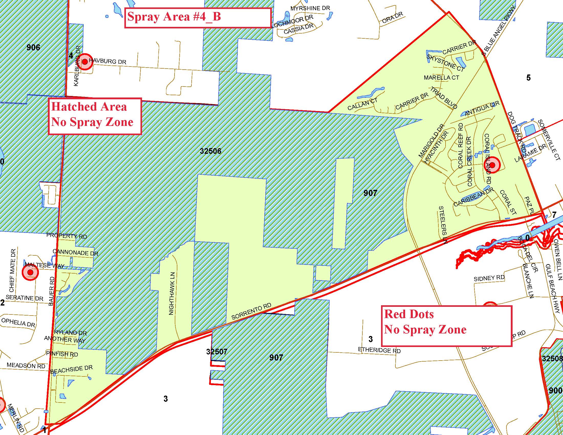 Spray Area 4B Map Spray Area 4B Map