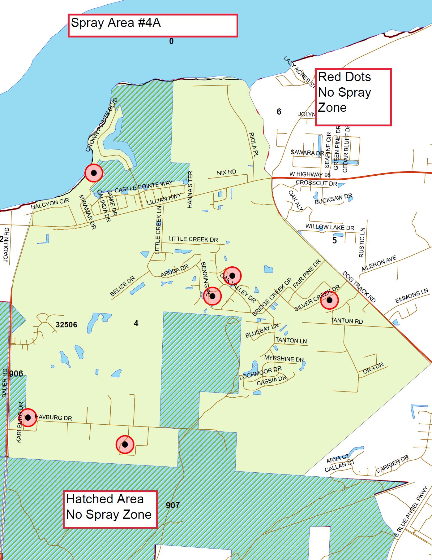 Spray Area 4A Map