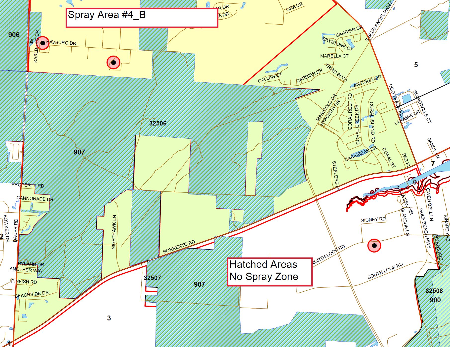 Spray Area 4B Map