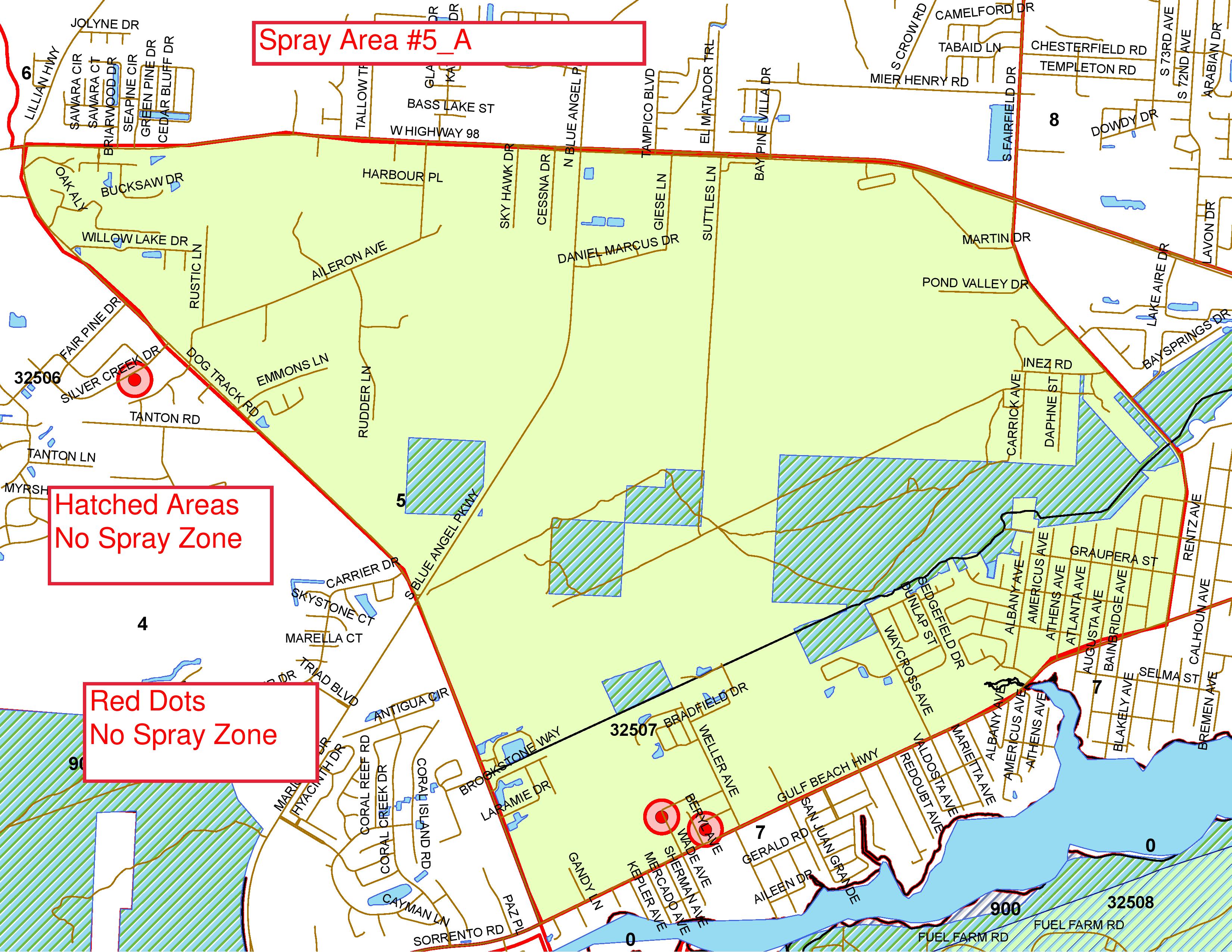 spray area 5A Map