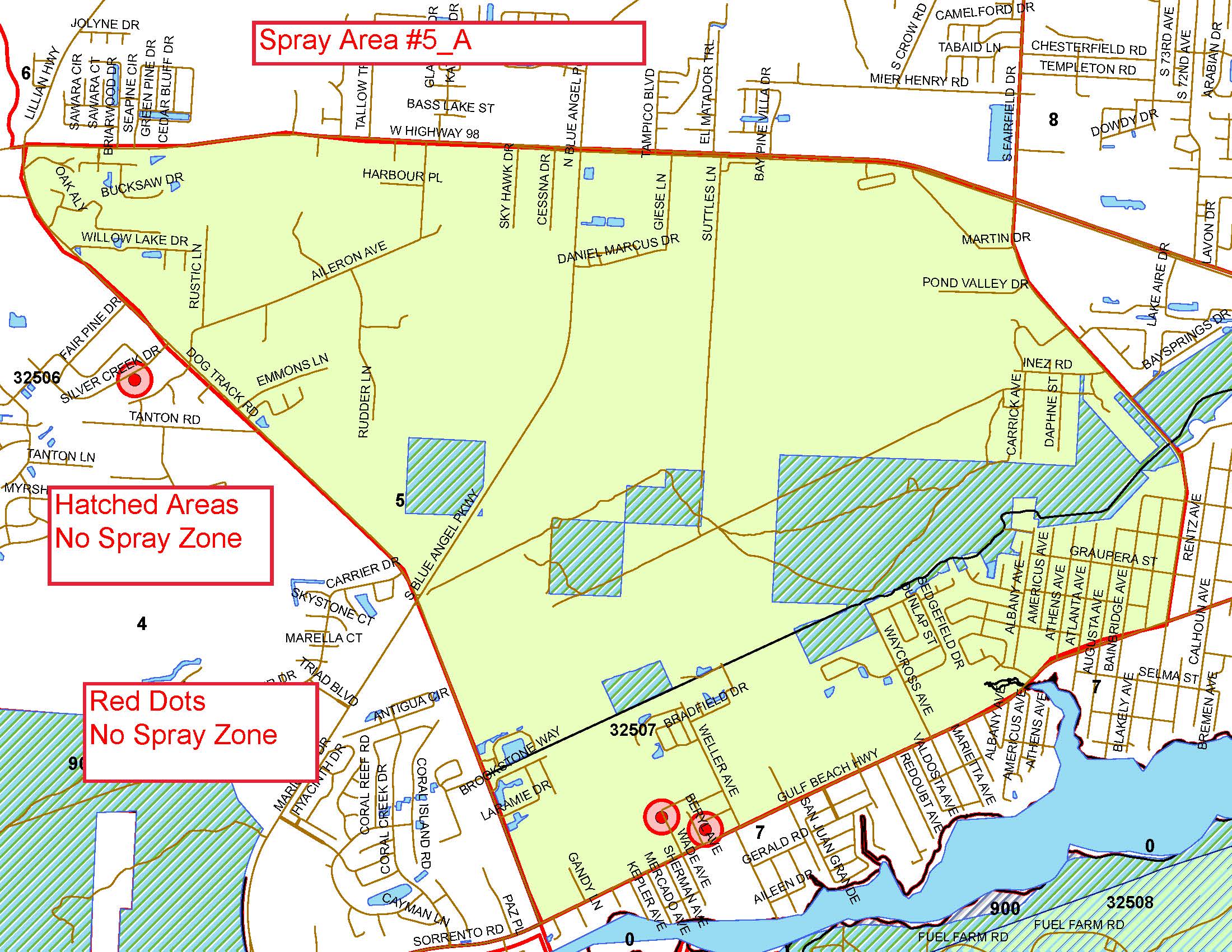 Spray Area 5A Map
