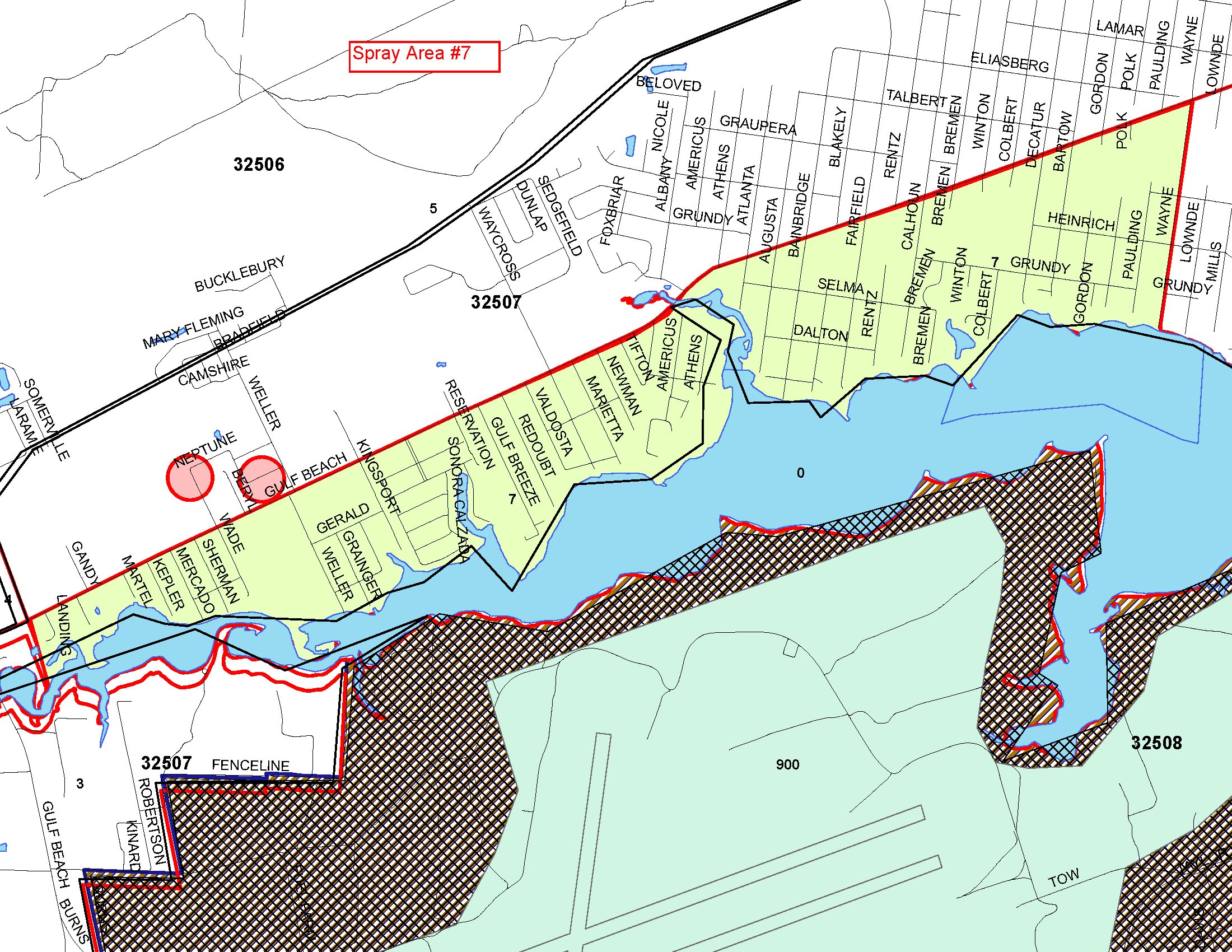 Spray Area 7A Map