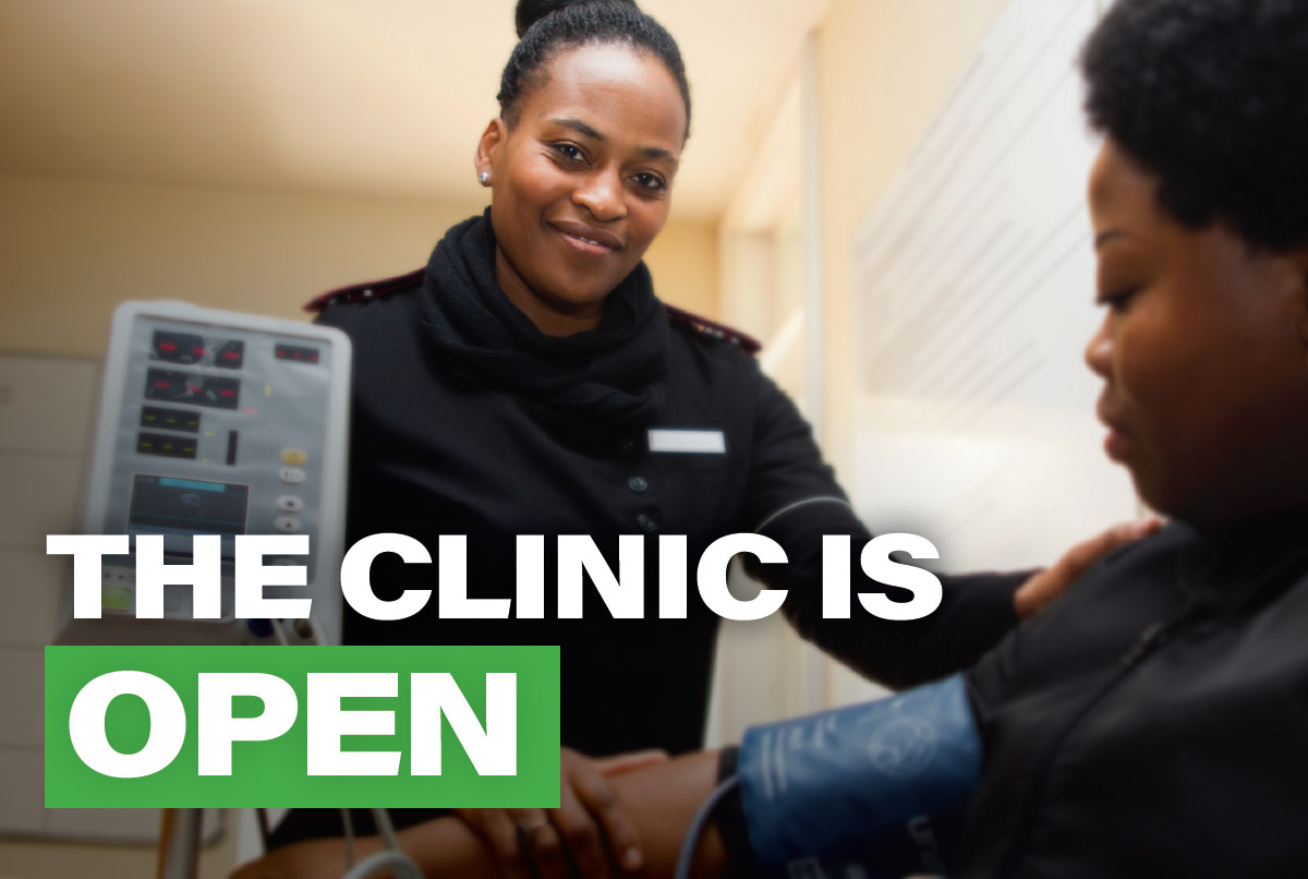 The clinic is open