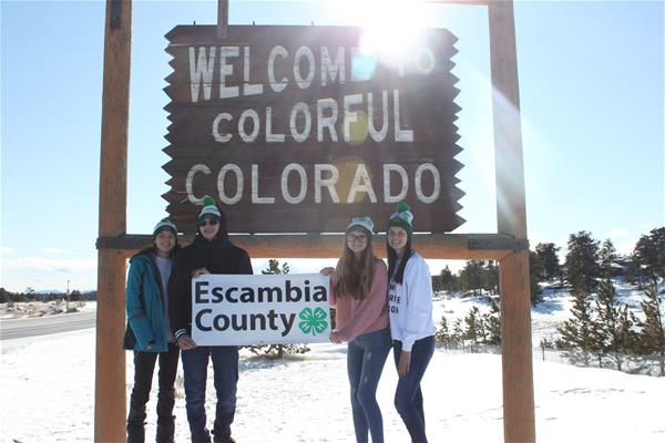 The Escambia County 4-H Meat Judging team in Colorado