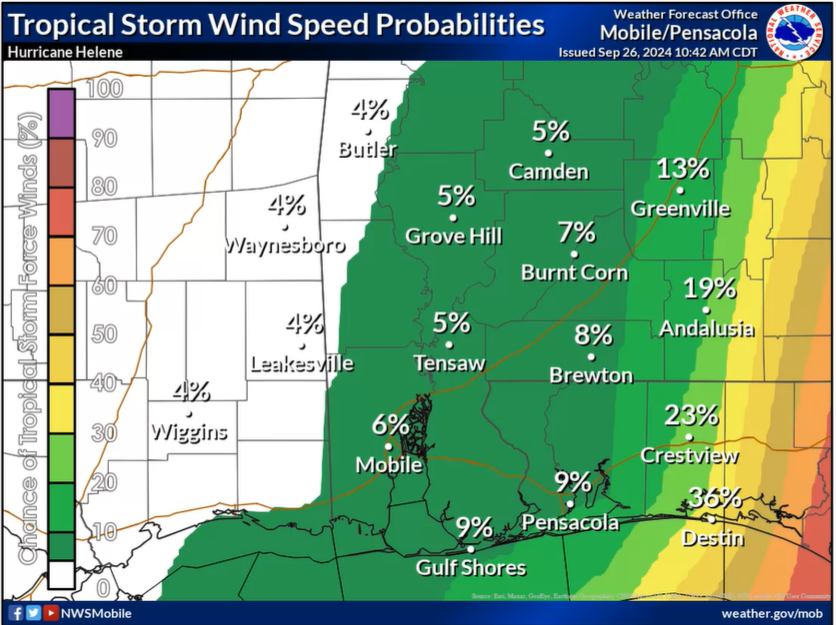 Tropical Storm Wind Speed Probabilities