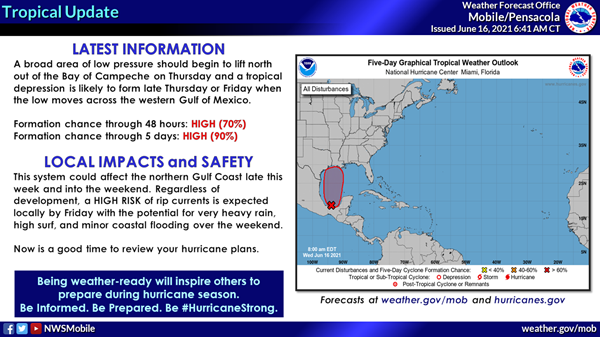 Tropical Update - June 16 2021