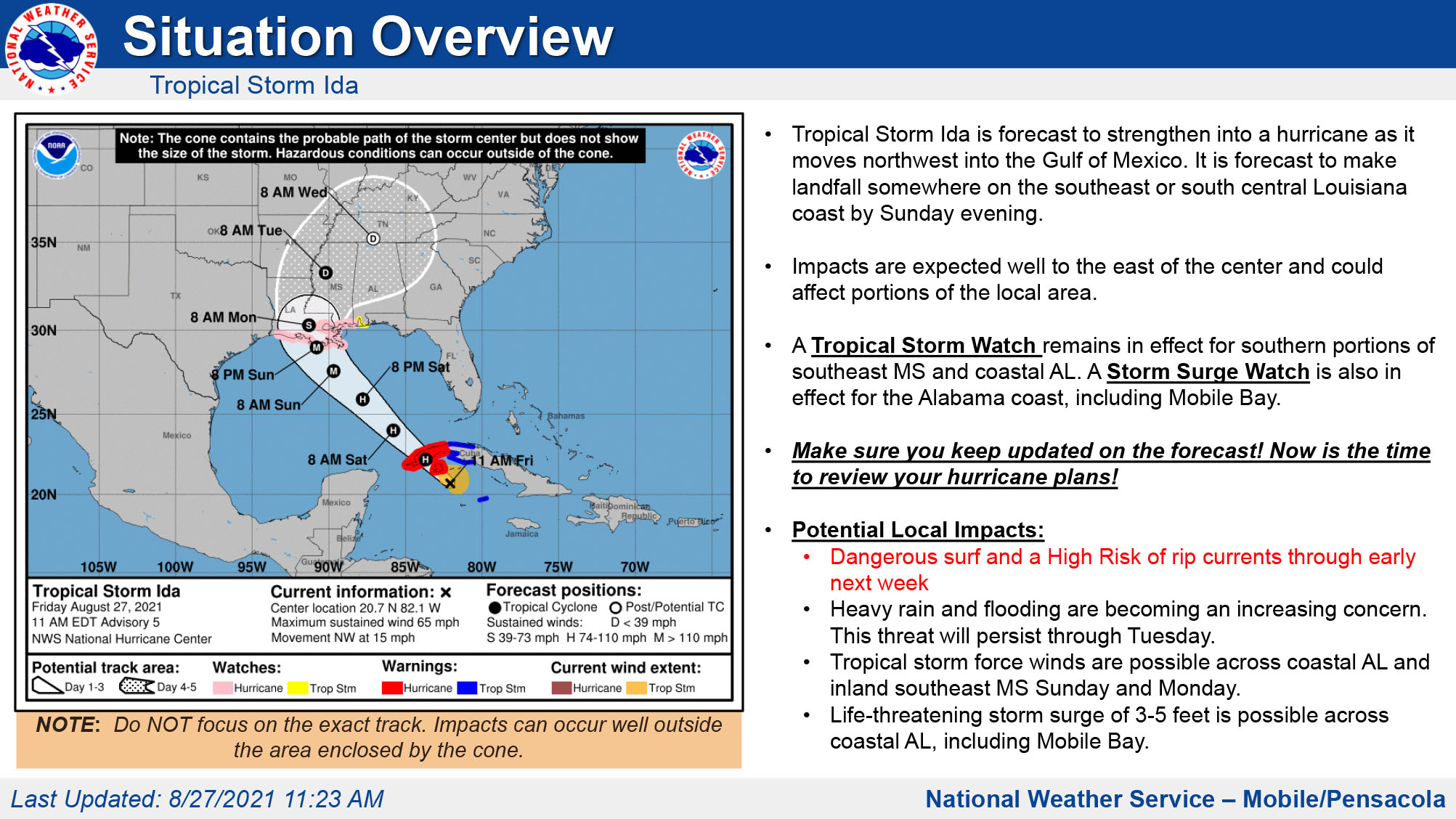 TS Ida Briefing Packet Fri 11am-3